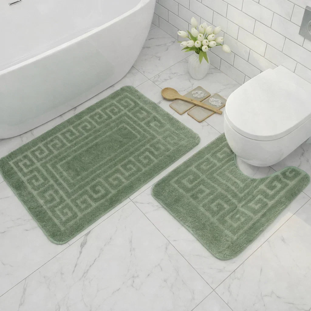 Greek Key Bath Mats
