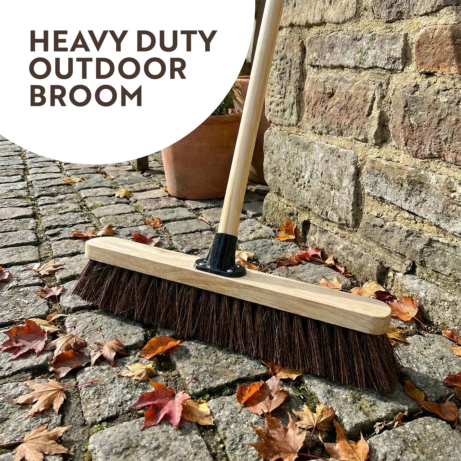 Heavy-Duty Outdoor Hard Broom