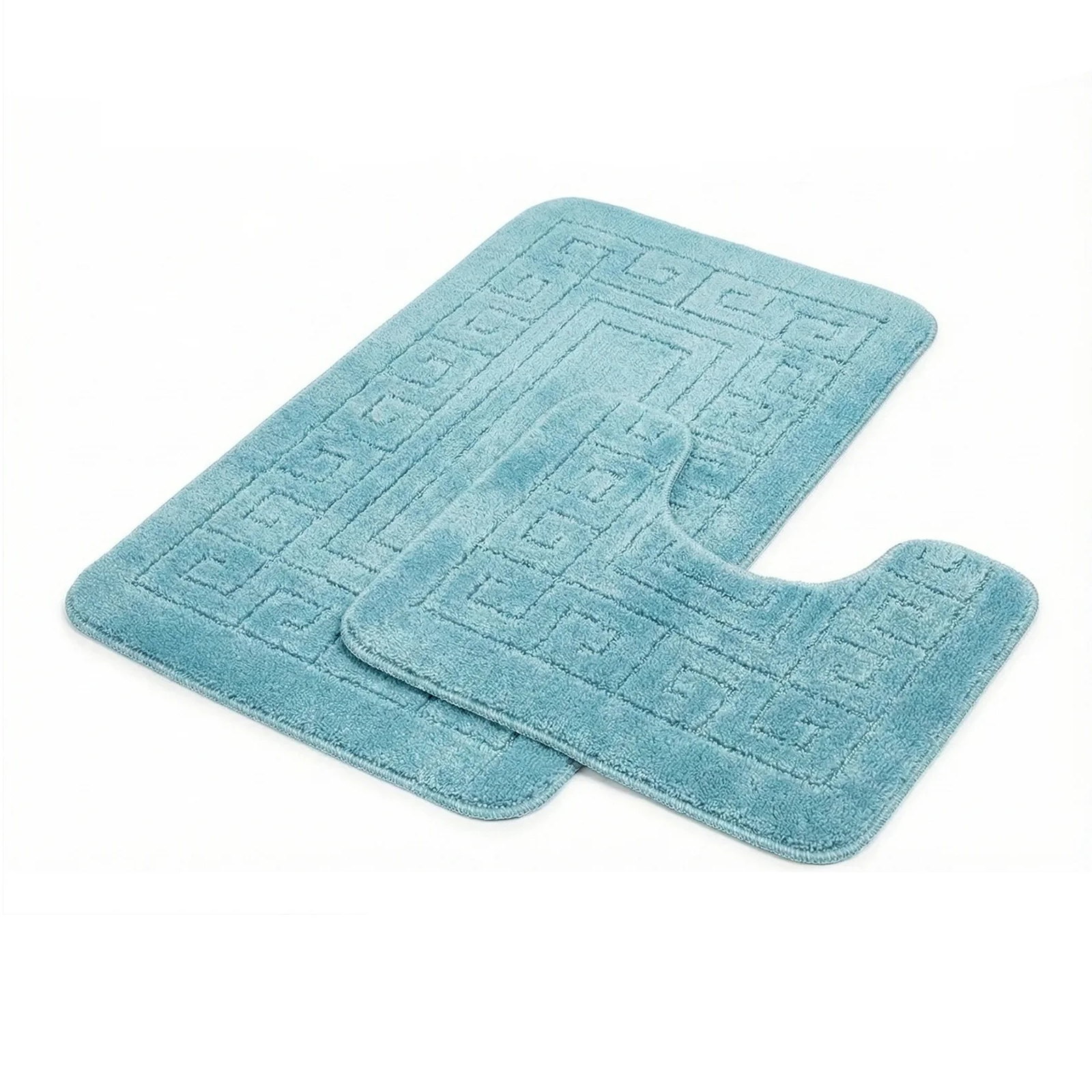 Machine Washable Bath Mat Set for Commode