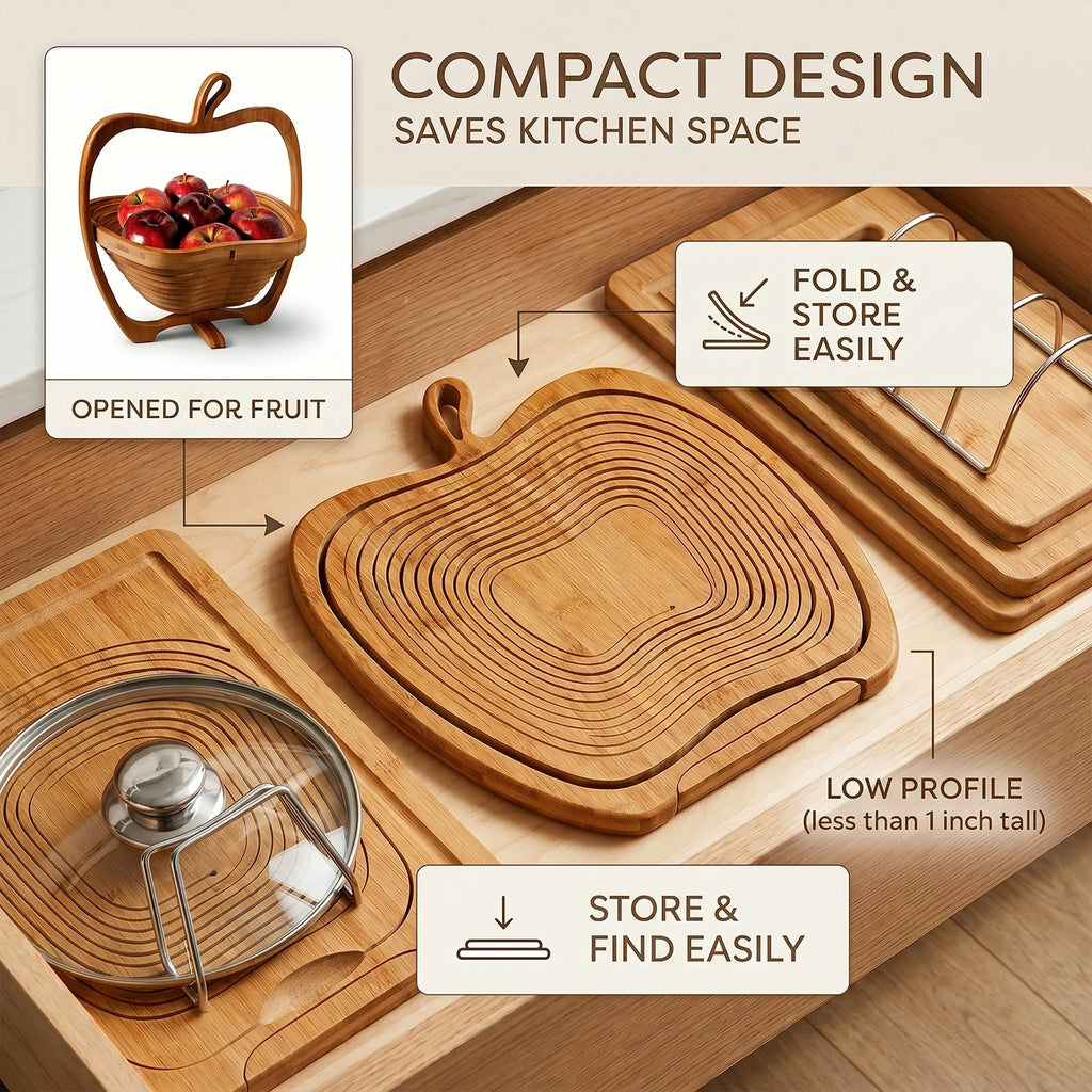 Bamboo Fruit Bowl Basket