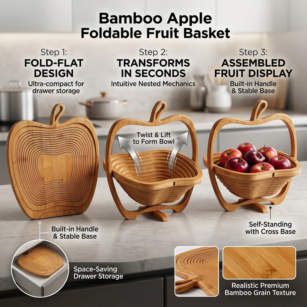 Bamboo Fruit Bowl Basket