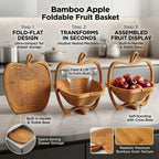 Bamboo Fruit Bowl Basket