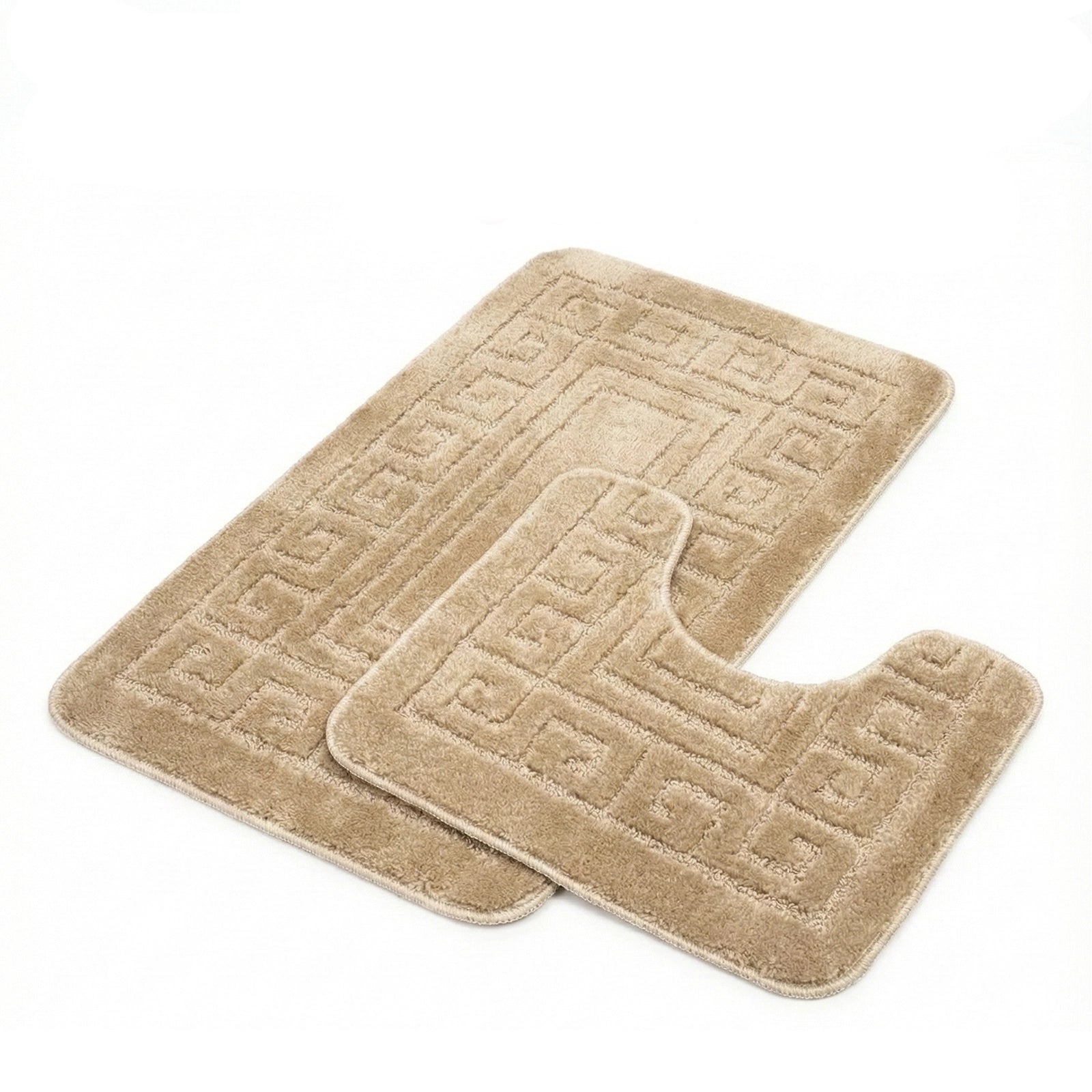Machine Washable Bath Mat Set for Commode