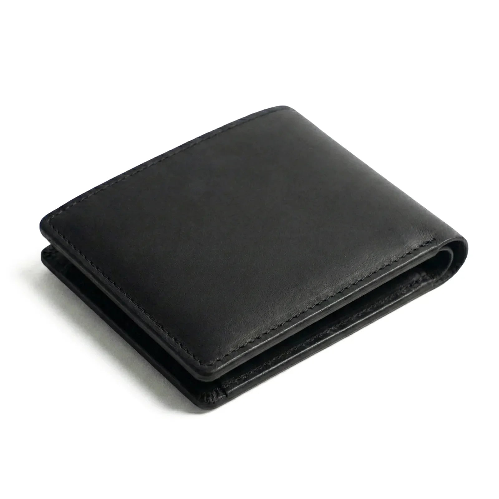 Men's Bi-Fold Leather Wallet - Black