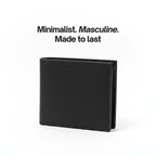 Men's Bi-Fold Leather Wallet - Black