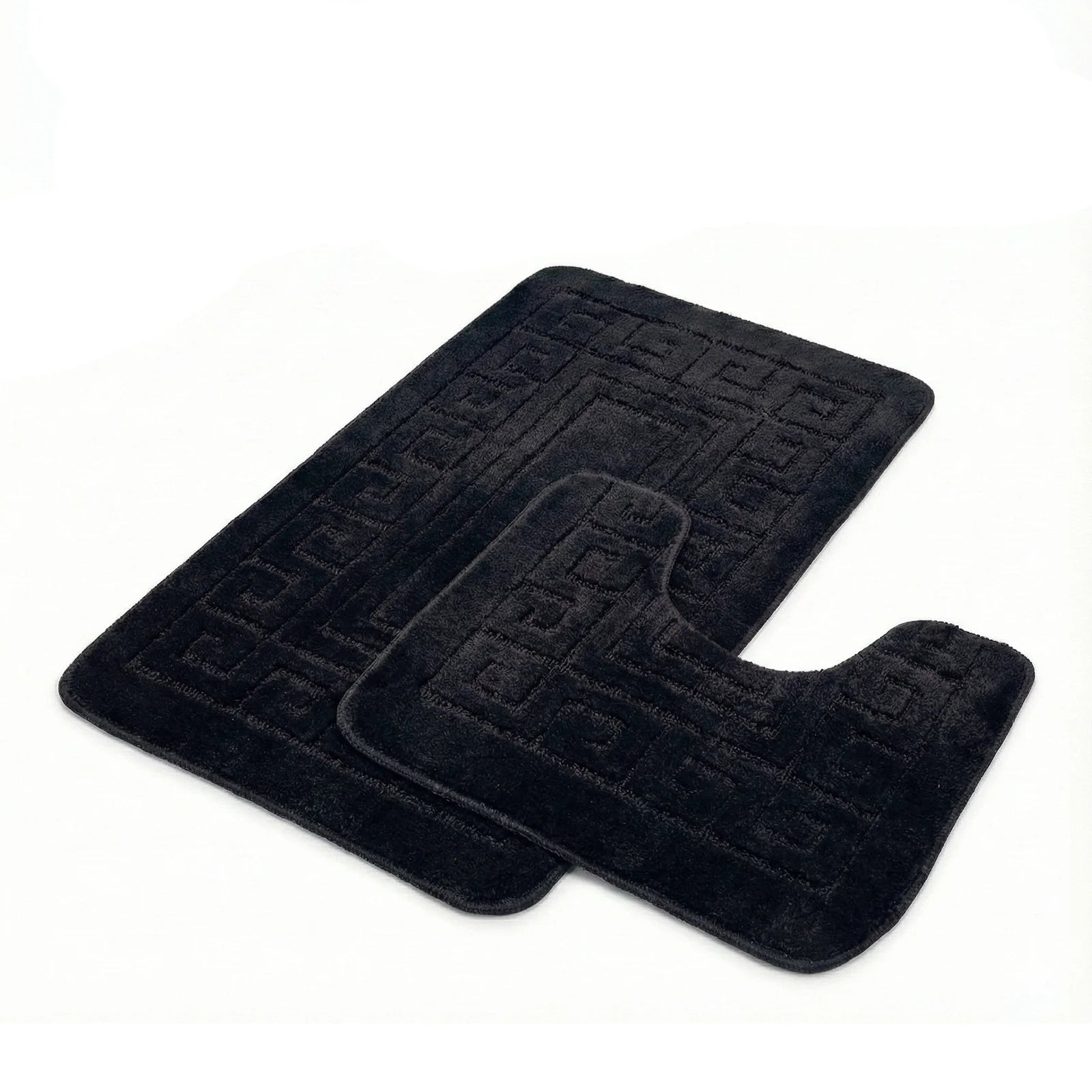 Machine Washable Bath Mat Set for Commode