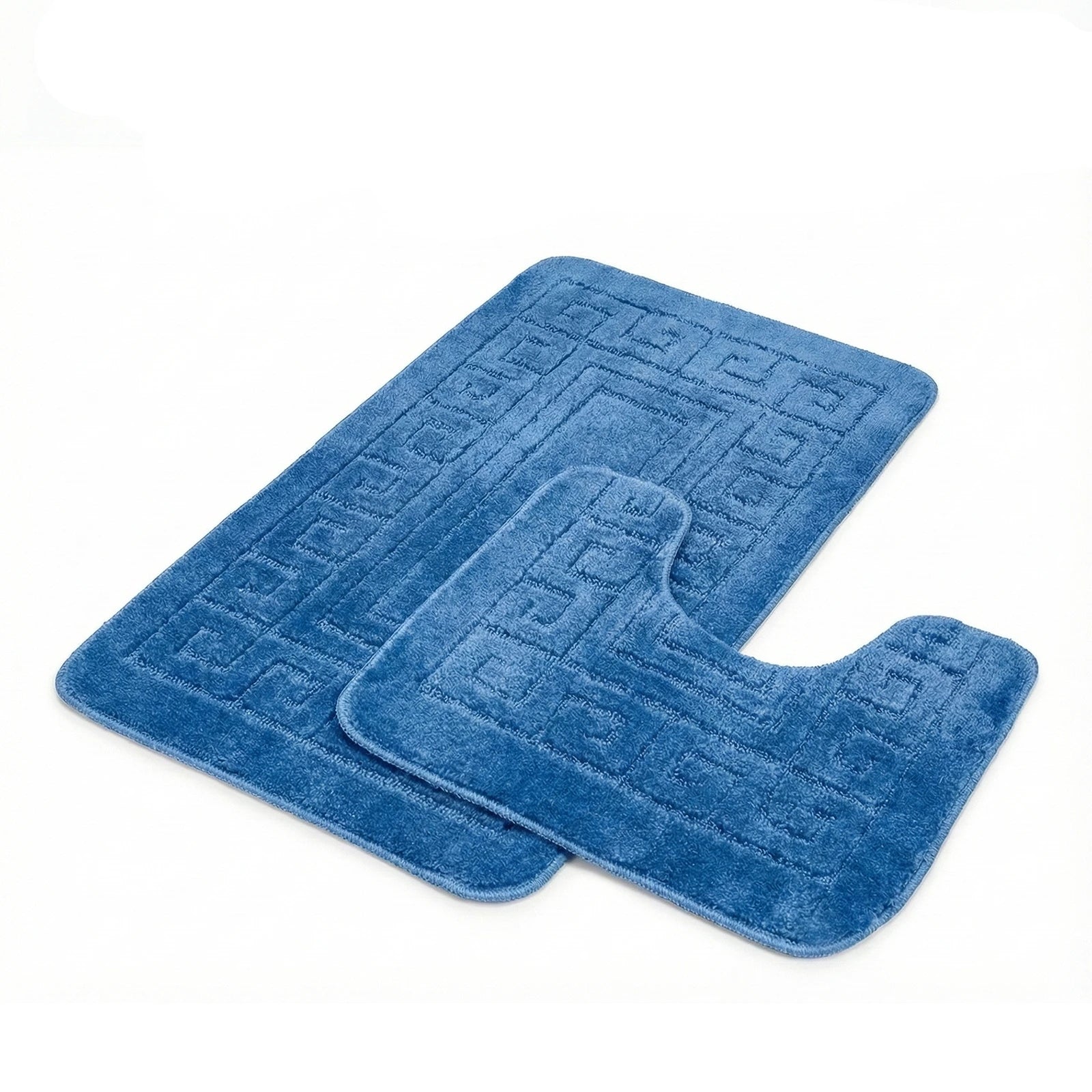 Machine Washable Bath Mat Set for Commode