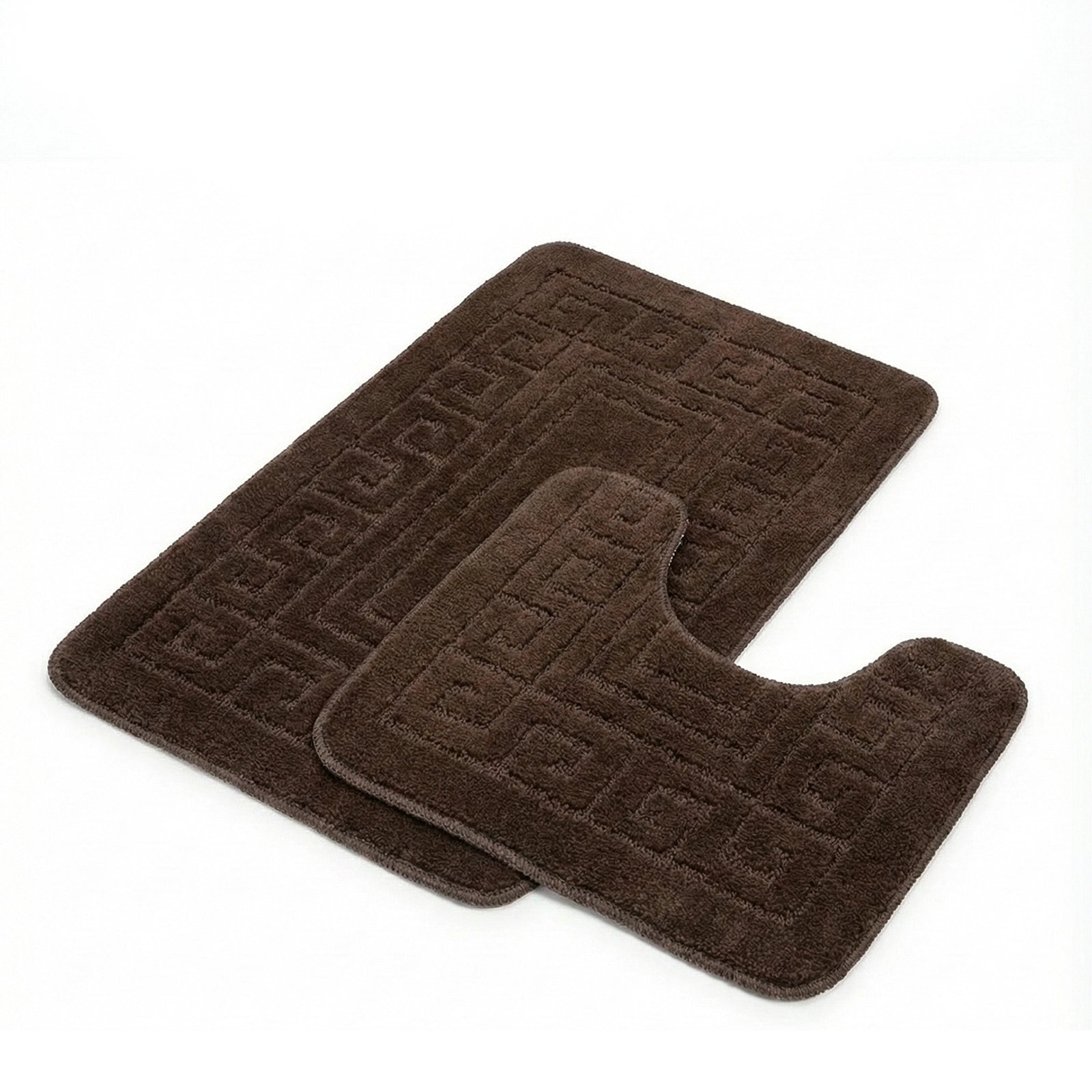 Machine Washable Bath Mat Set for Commode
