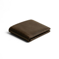 Men's Bi-Fold Leather Wallet - Dark Brown