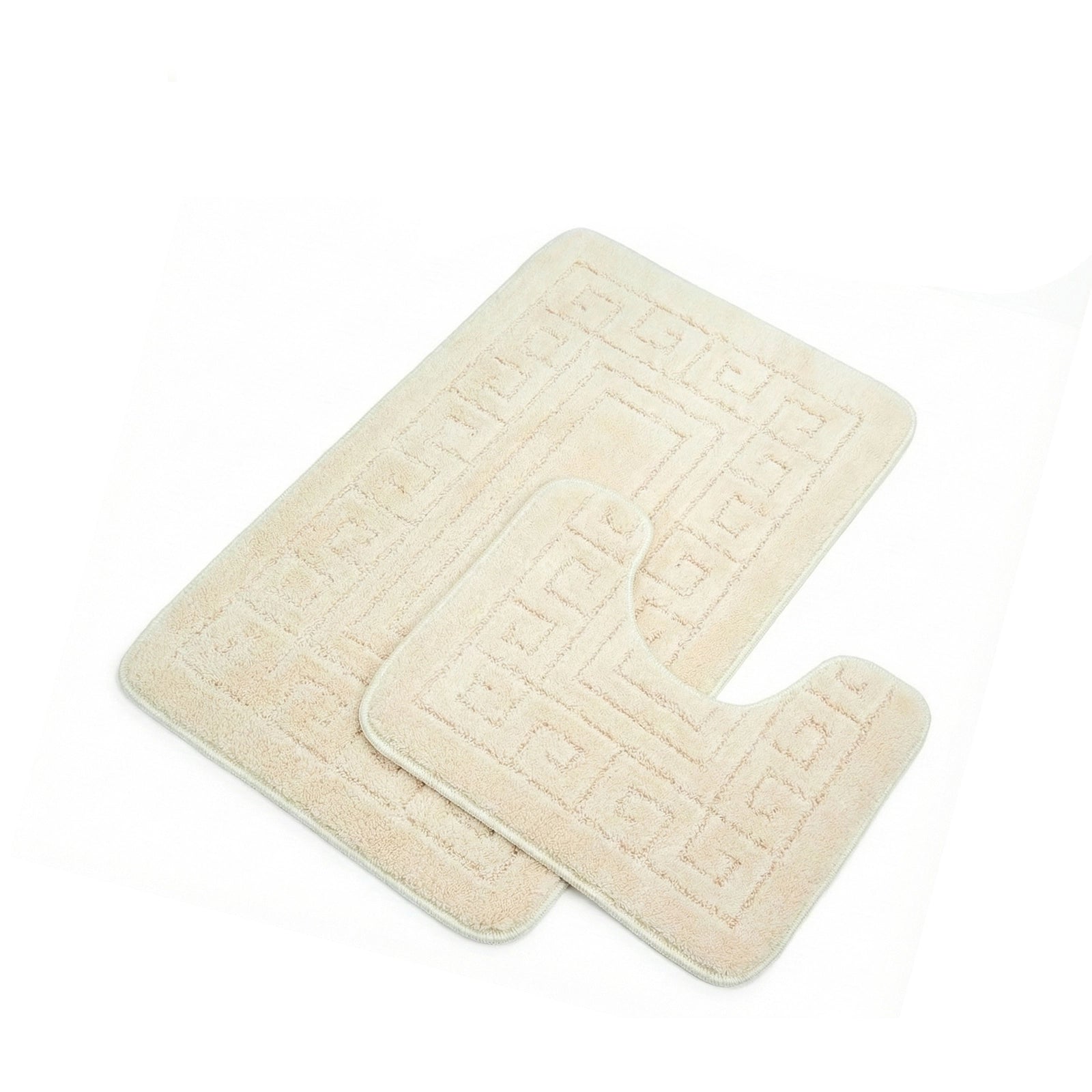 Machine Washable Bath Mat Set for Commode