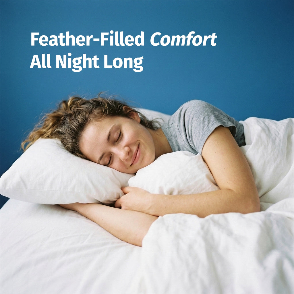 Duck Feather Filled Pillow Set