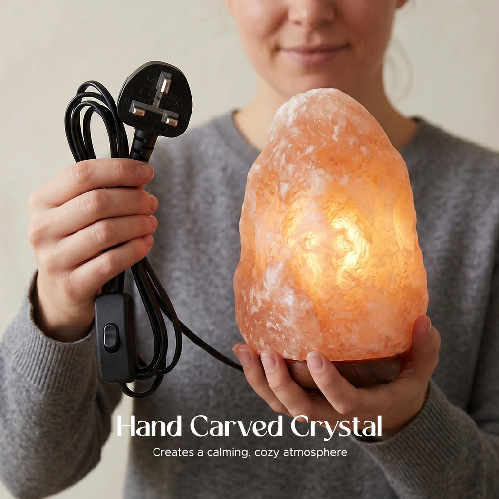 Natural Himalayan Pink Salt Electric Lamp for Calming Ambience