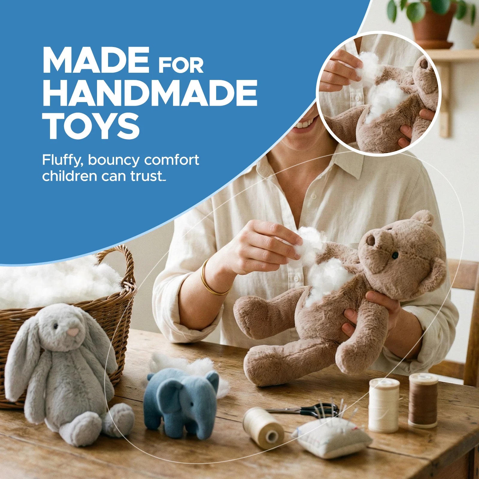 Hollow Fibre Cotton for DIY & Craft