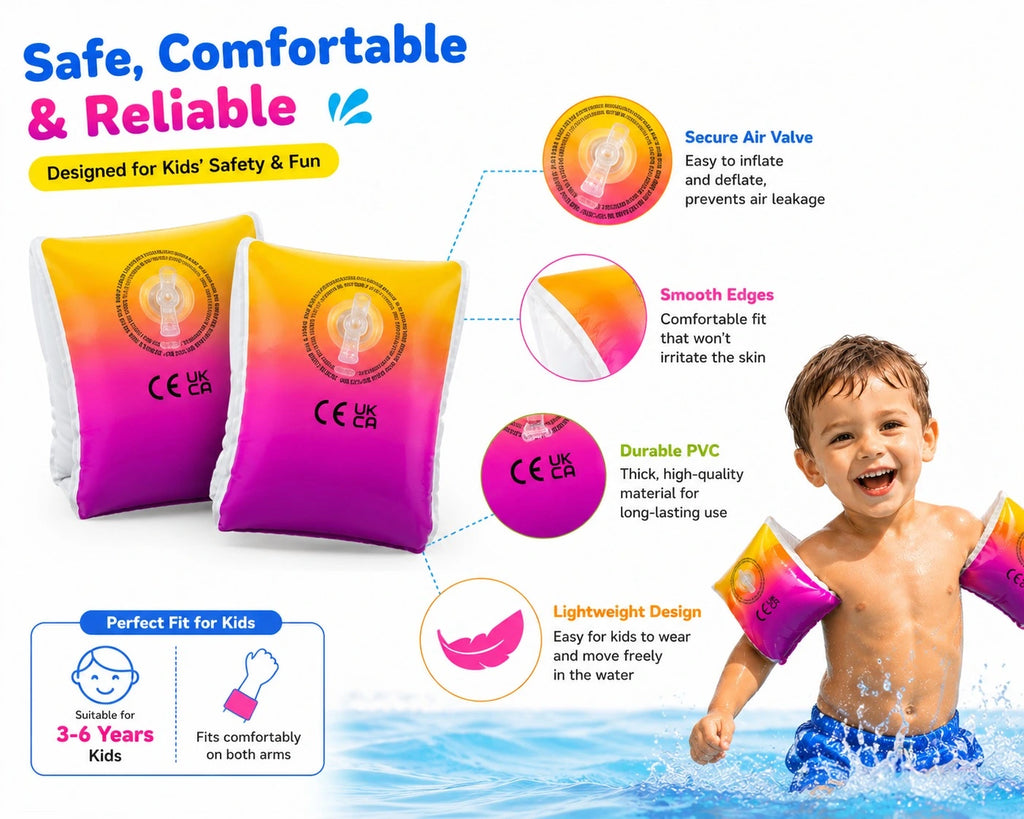Inflatable Swimming Arm Bands for Kids
