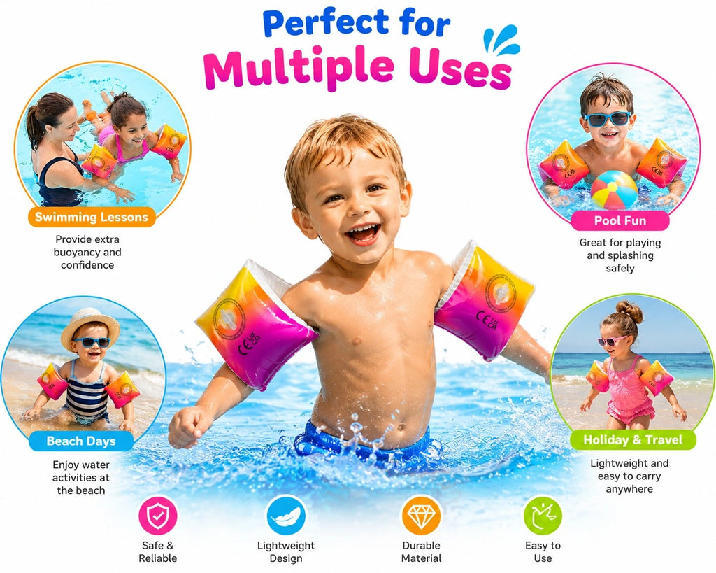 Inflatable Swimming Arm Bands for Kids