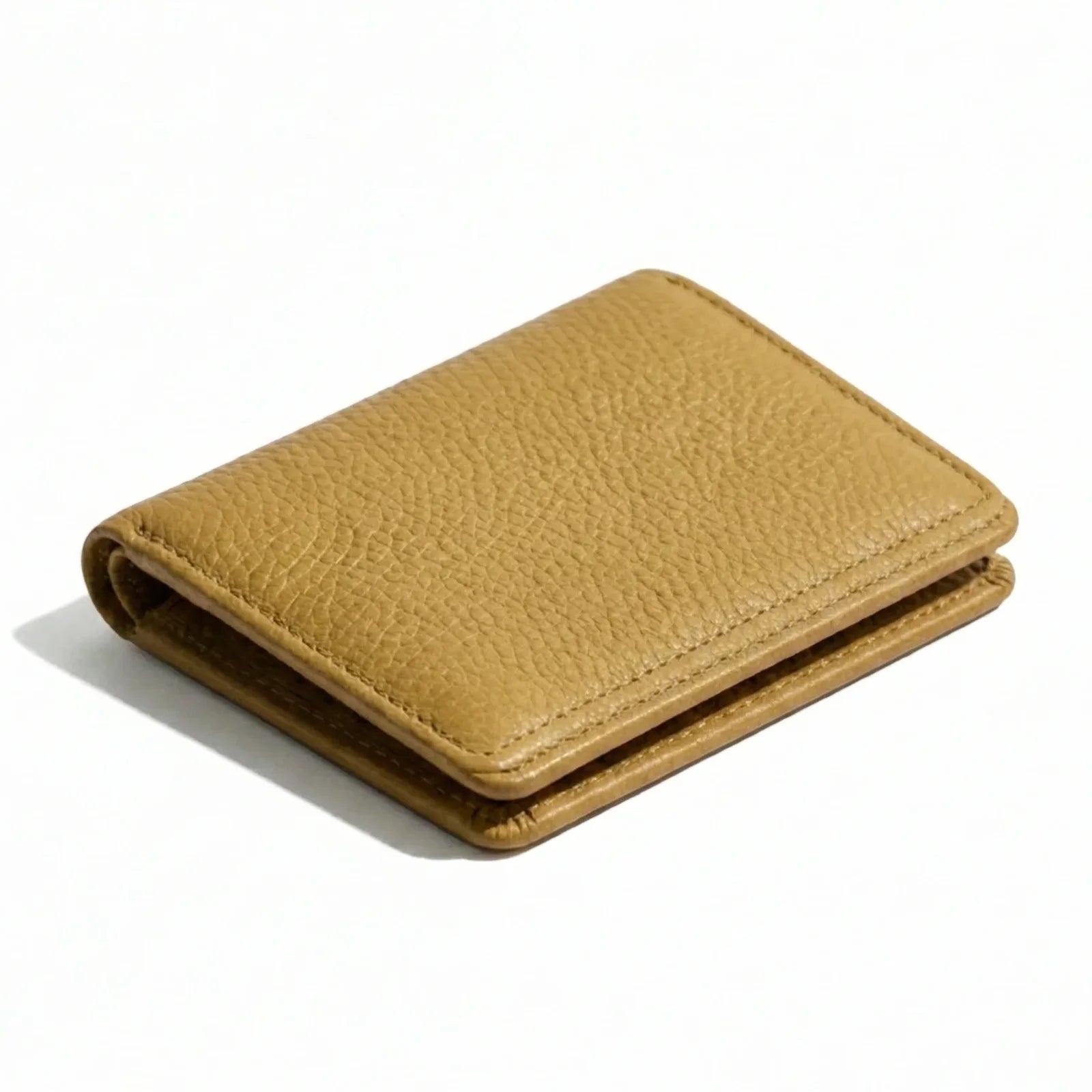 Men's Bi-Fold Leather Wallet - Light Brown