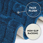Machine Washable Bath Mat Set for Commode