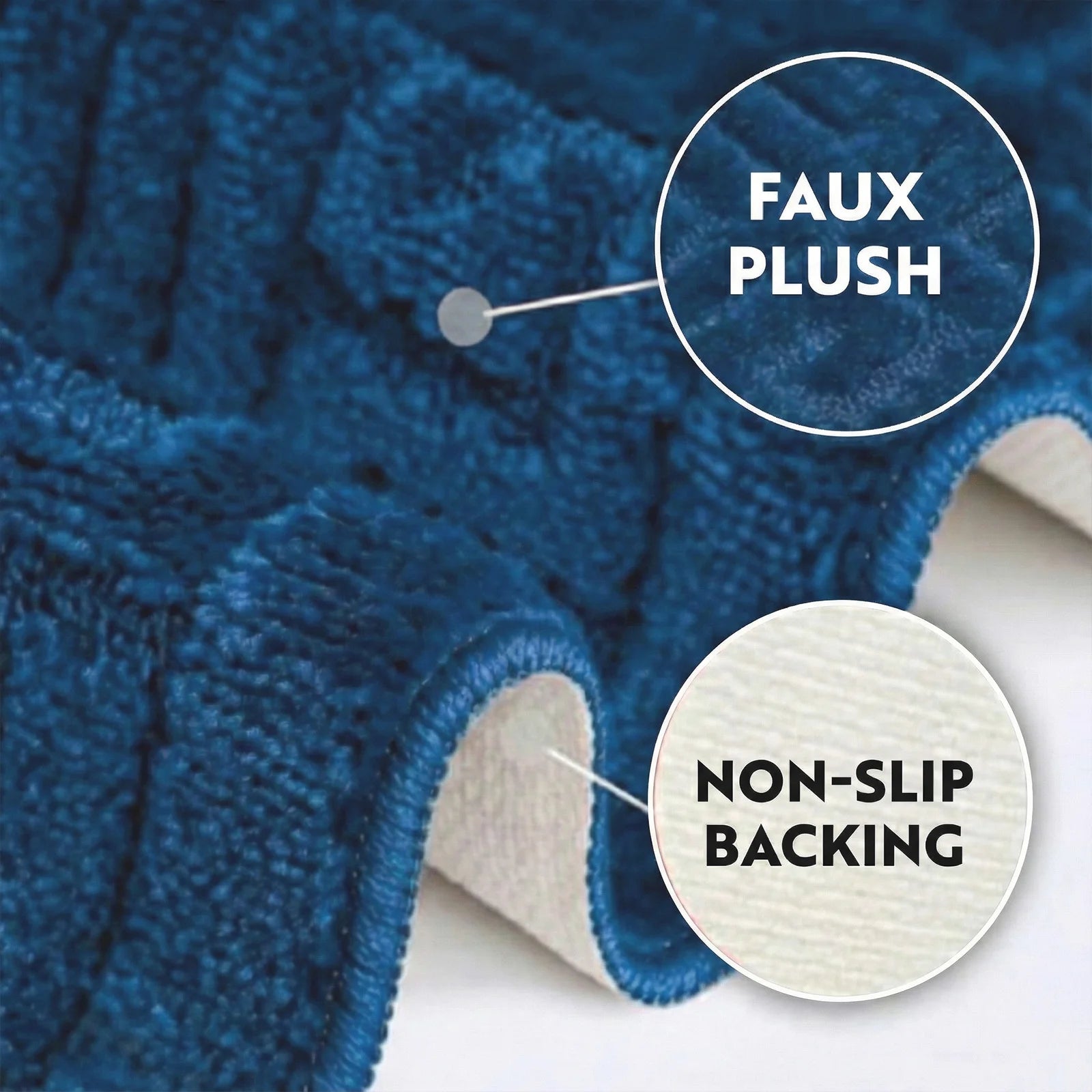 Machine Washable Bath Mat Set for Commode