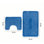 Machine Washable Bath Mat Set for Commode