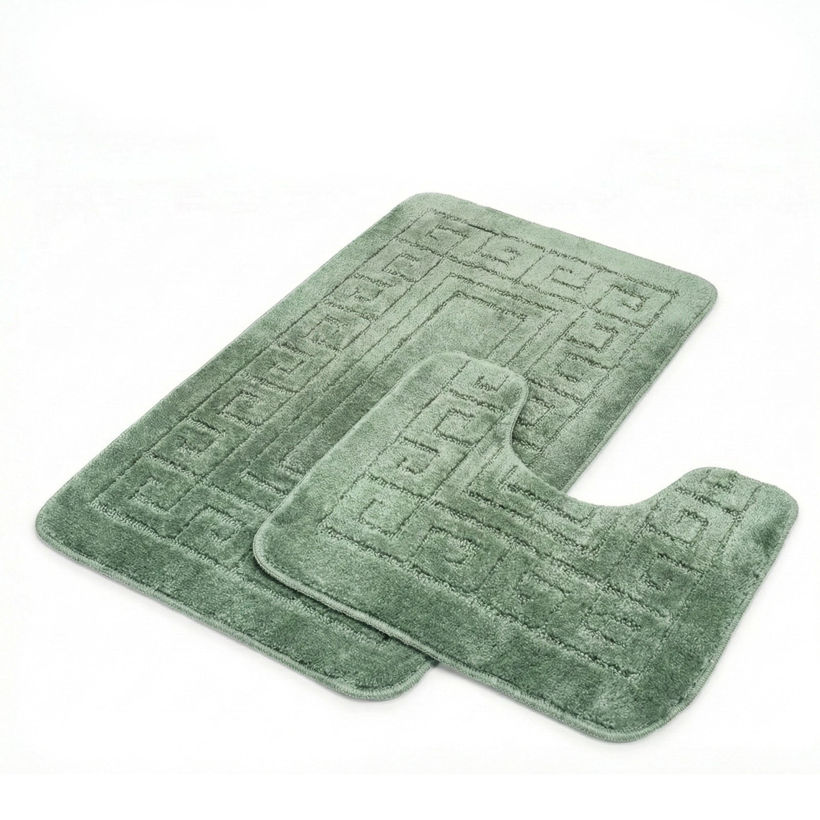 Machine Washable Bath Mat Set for Commode