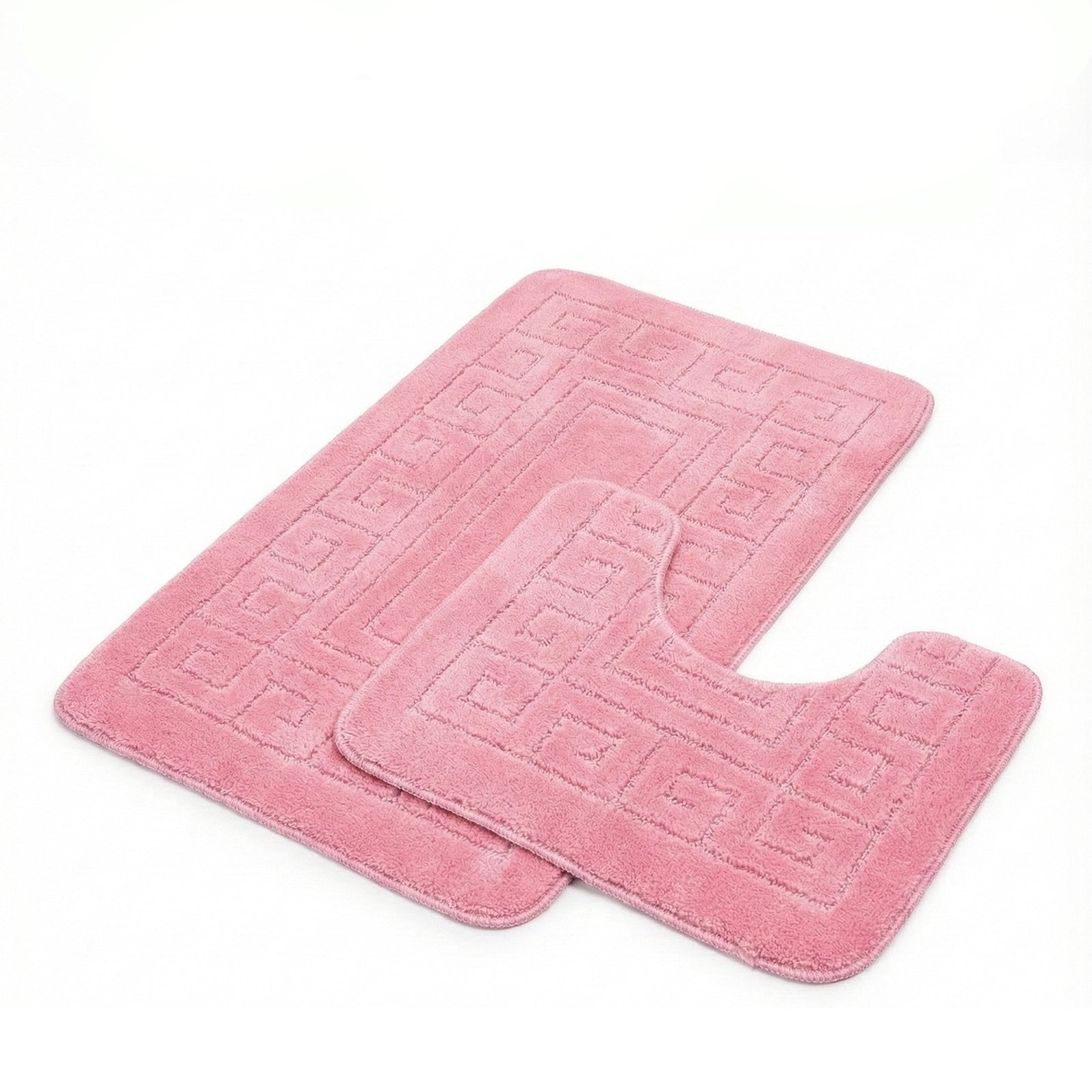 Machine Washable Bath Mat Set for Commode