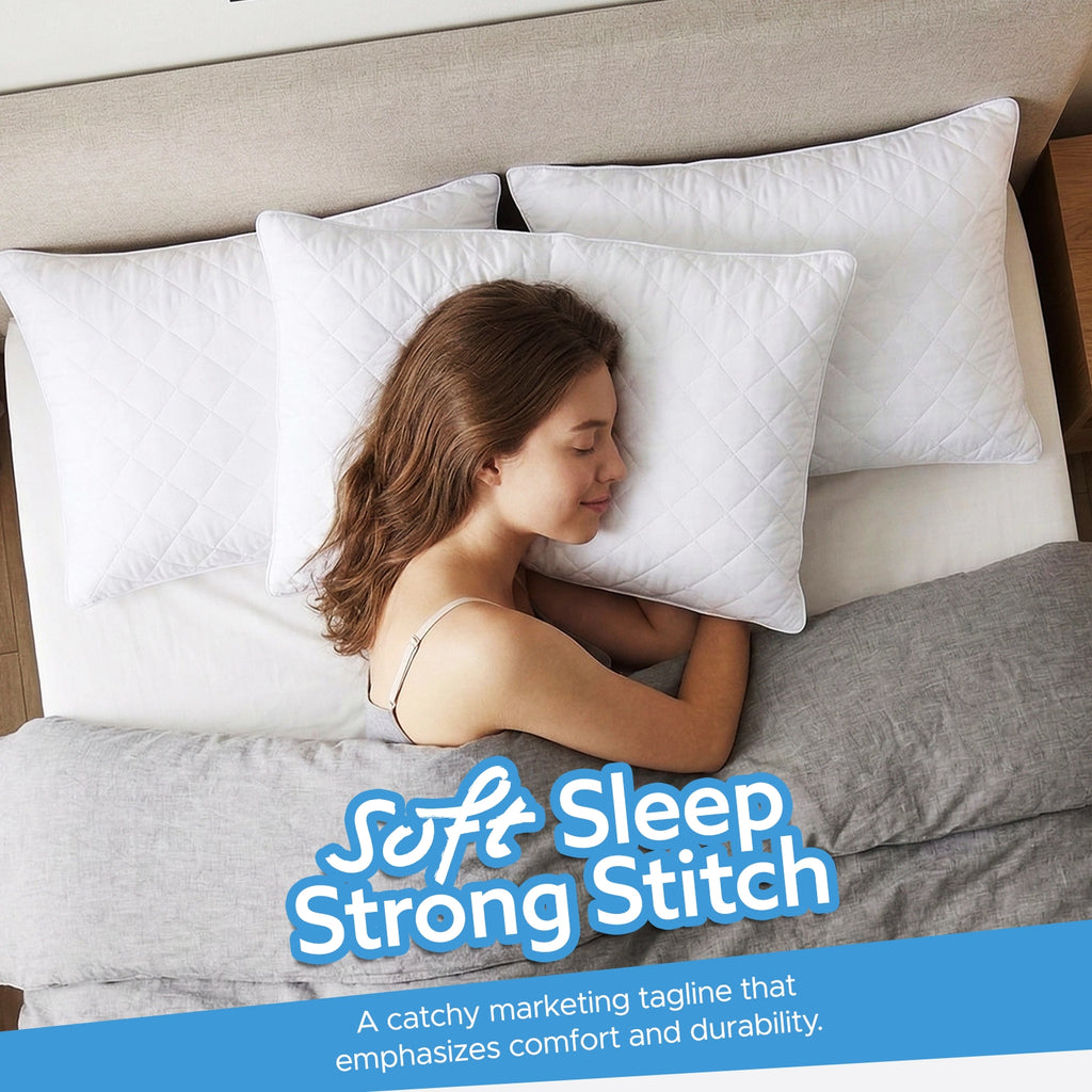 Premium Quilted Hollow Fibre Pillow Set