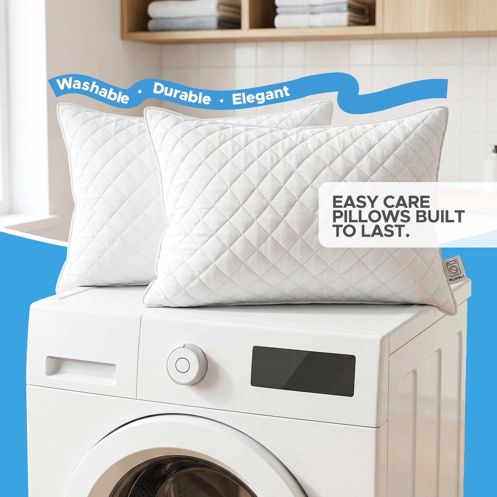 Premium Quilted Hollow Fibre Pillow Set