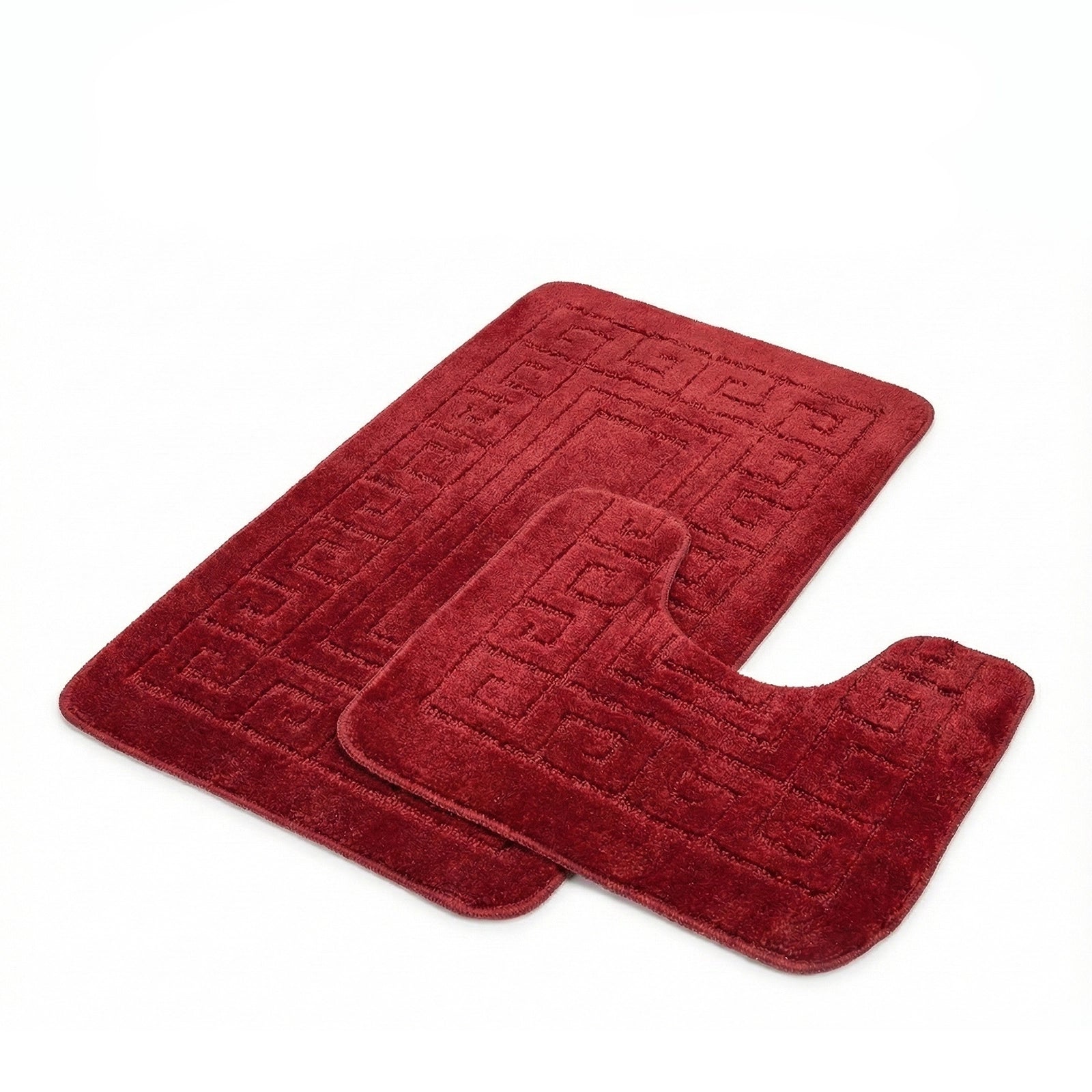 Machine Washable Bath Mat Set for Commode