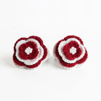 Hand Crocheted Double Layer Flower Hair Ties - Set