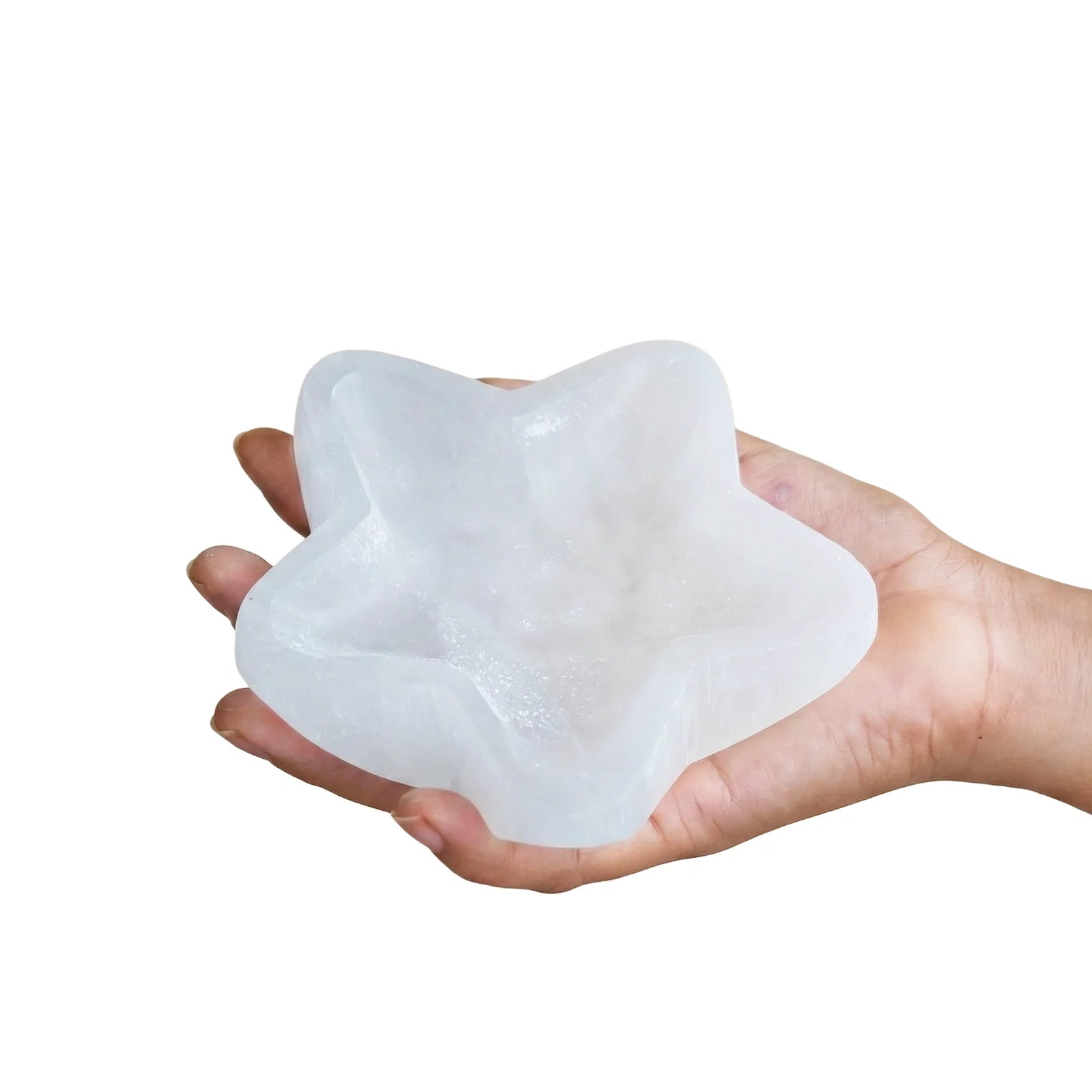 Selenite Bowl Star Shape Natural Crystal