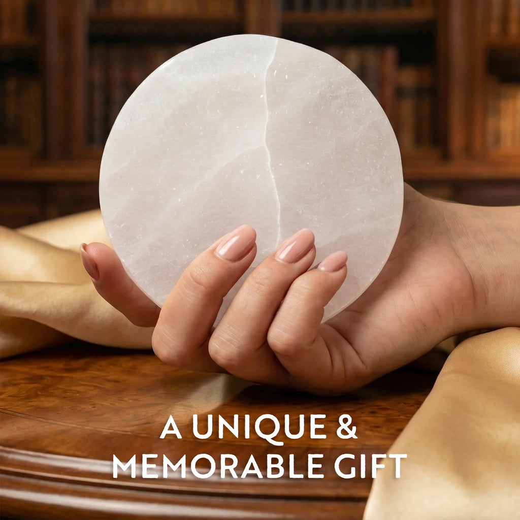 Selenite Charging Plate Round Shape