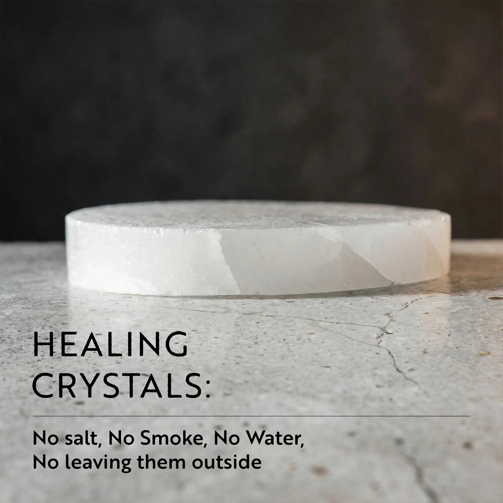 Selenite Charging Plate Round Shape