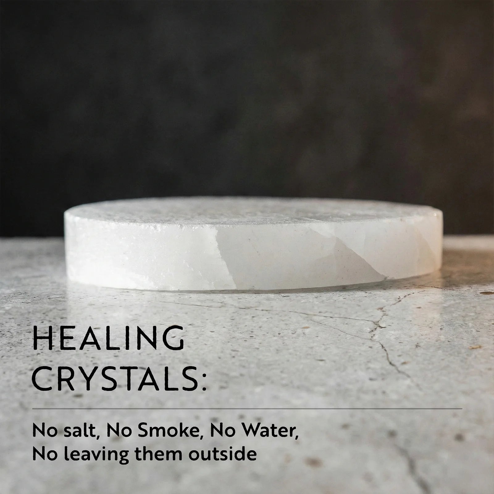 Selenite Charging Plate Round Shape