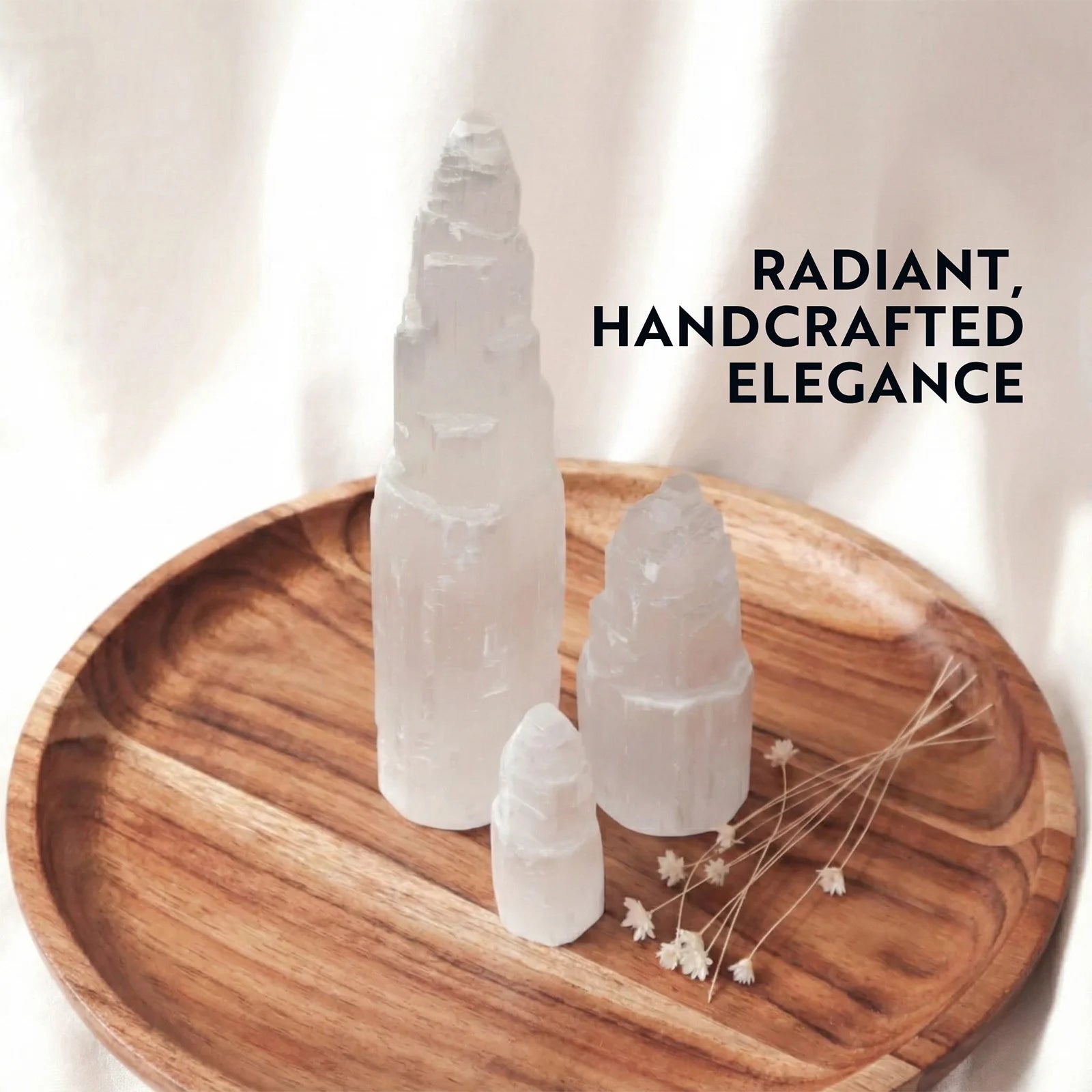 Selenite Mountain Tower Natural Crystal