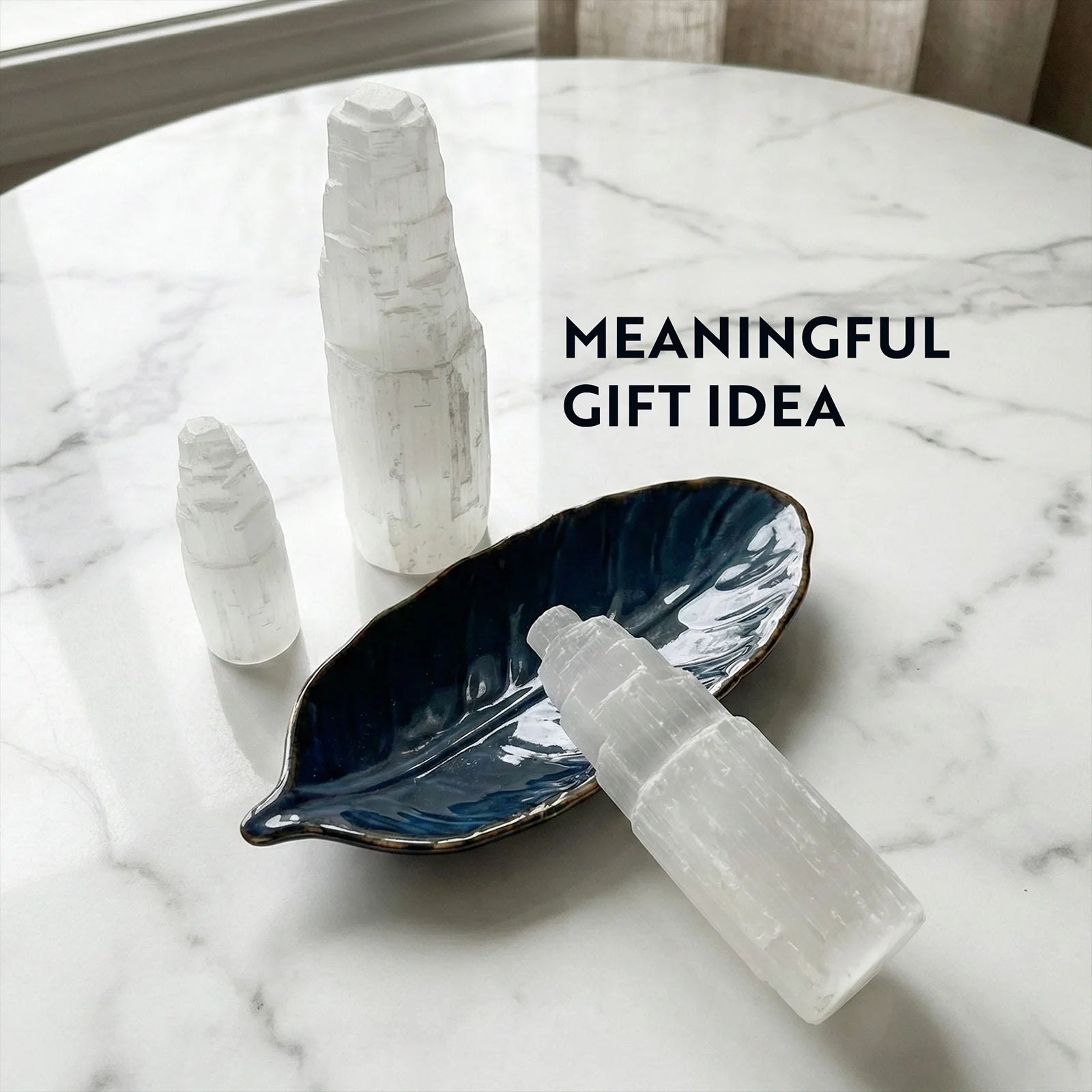 Selenite Mountain Tower Natural Crystal