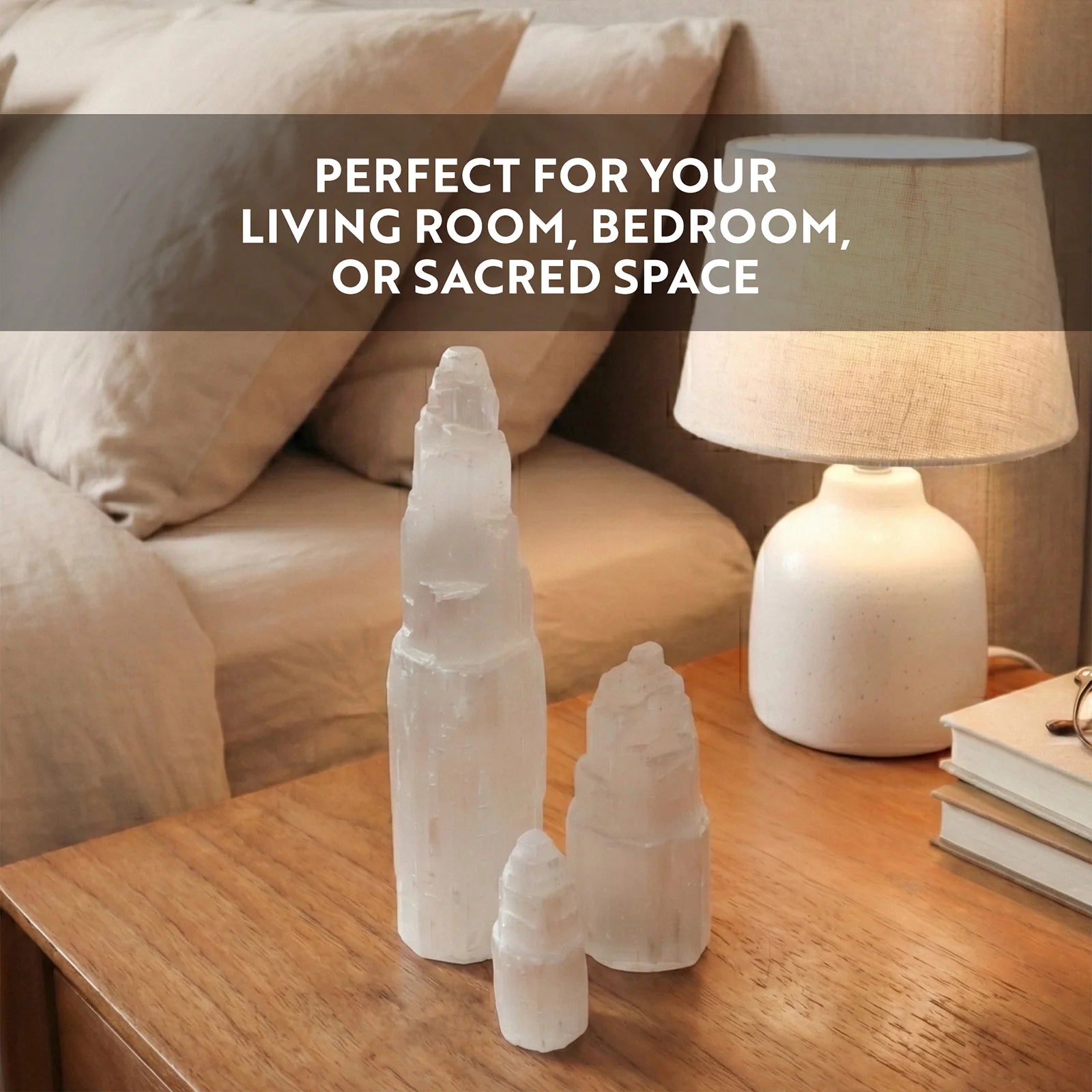 Selenite Mountain Tower Natural Crystal