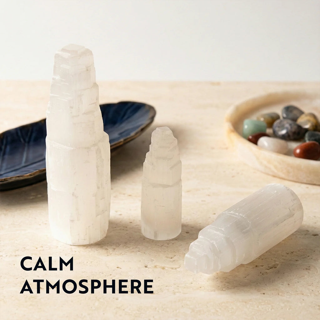 Selenite Mountain Tower Natural Crystal