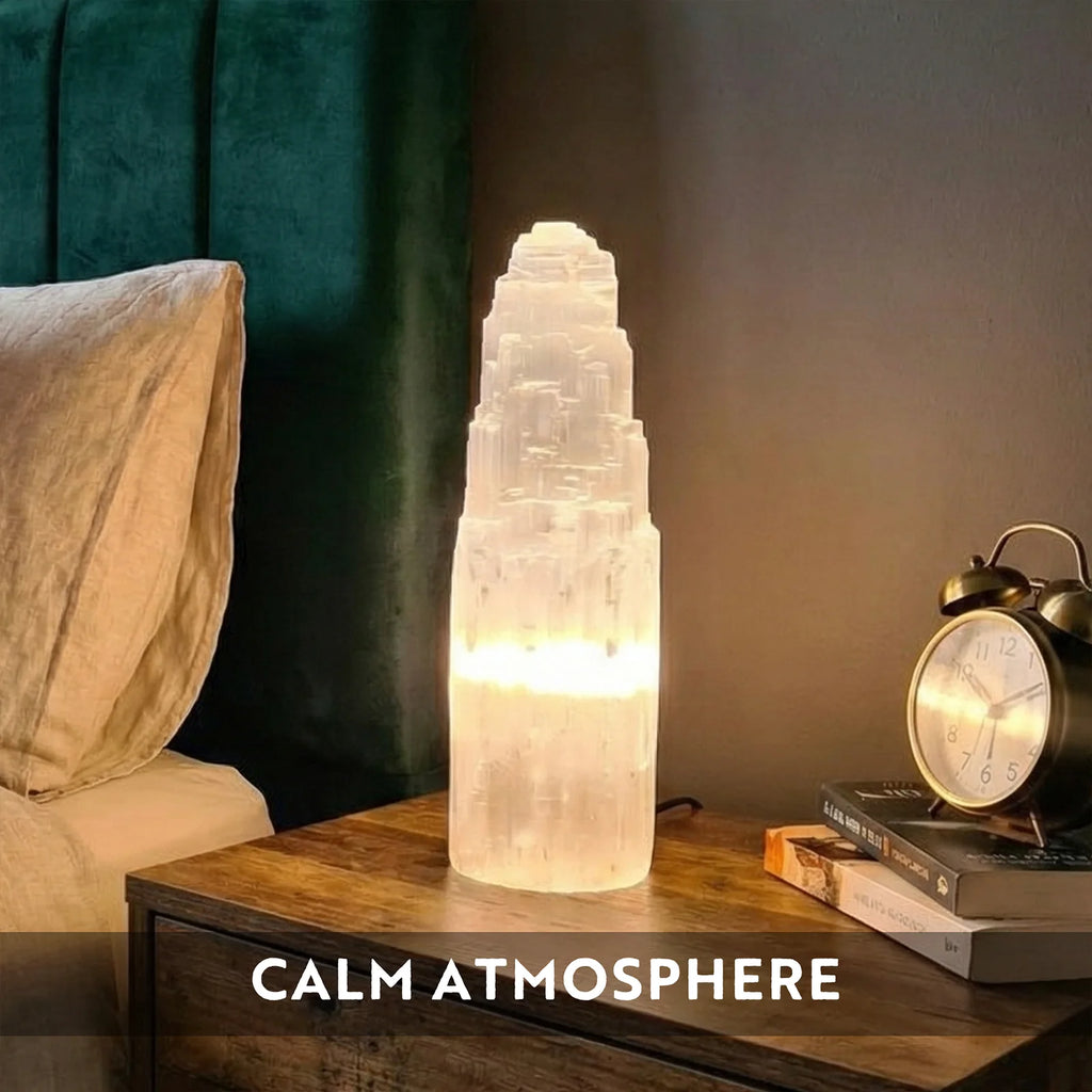 Moroccan Selenite Mountain Lamp