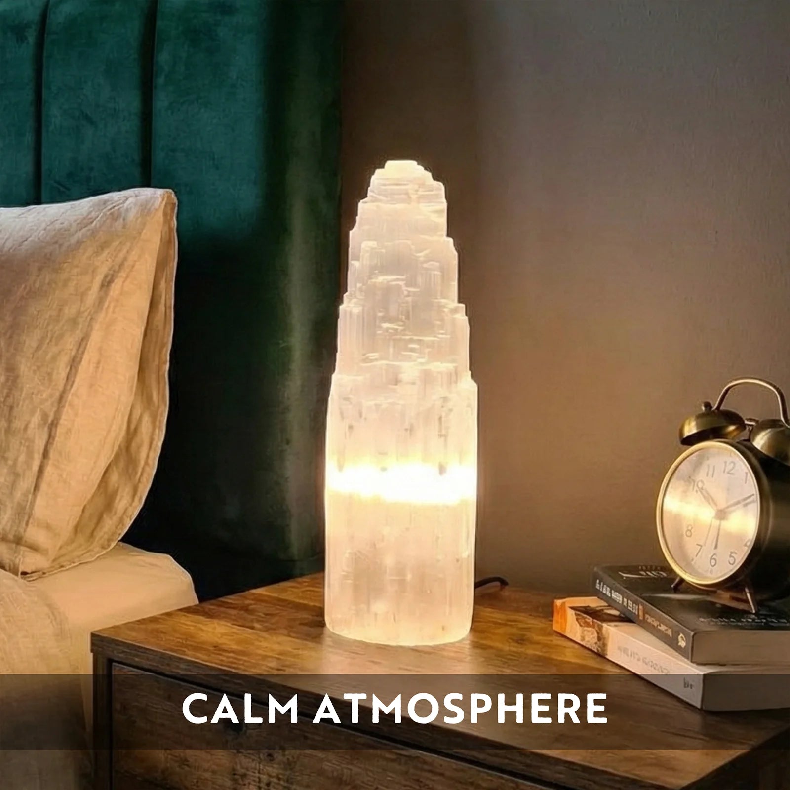 Moroccan Selenite Mountain Lamp