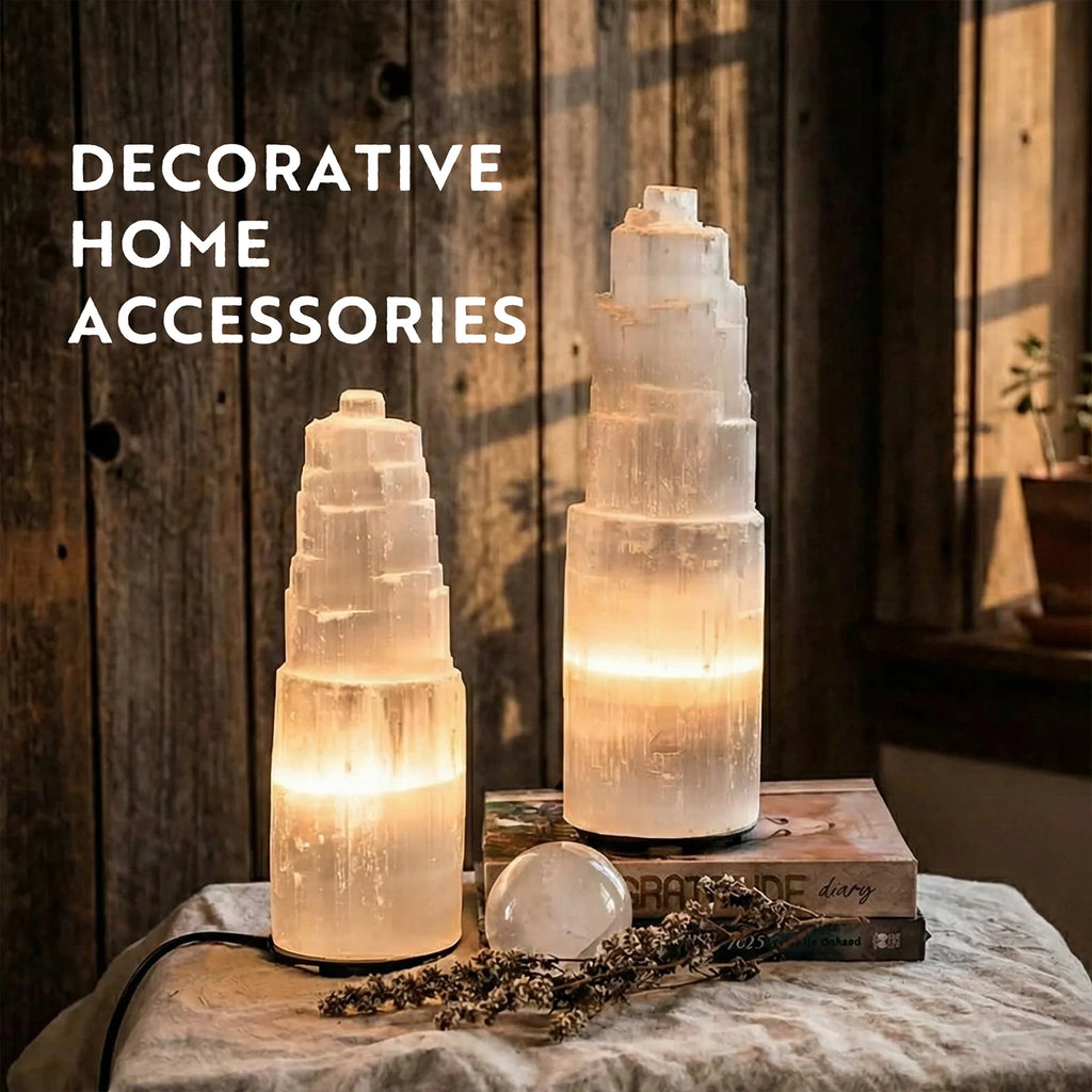 Moroccan Selenite Mountain Lamp