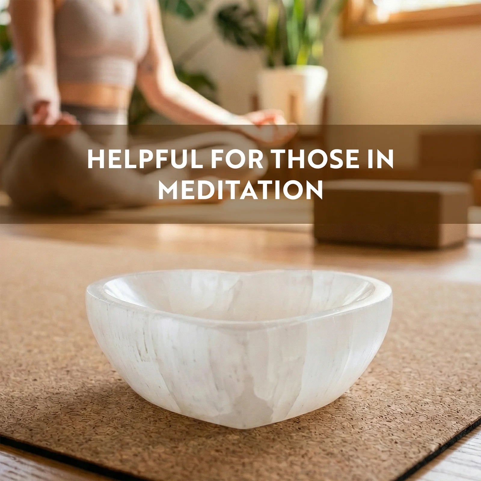 Selenite Bowl Natural Crystal Heart Shape