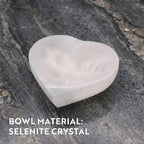 Selenite Bowl Natural Crystal Heart Shape