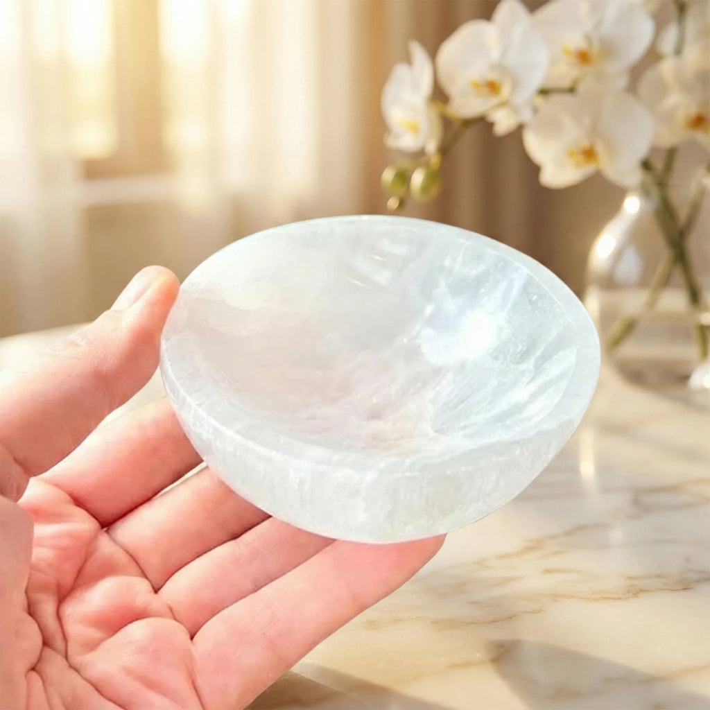 Selenite Bowl Round Shape Natural Crystal