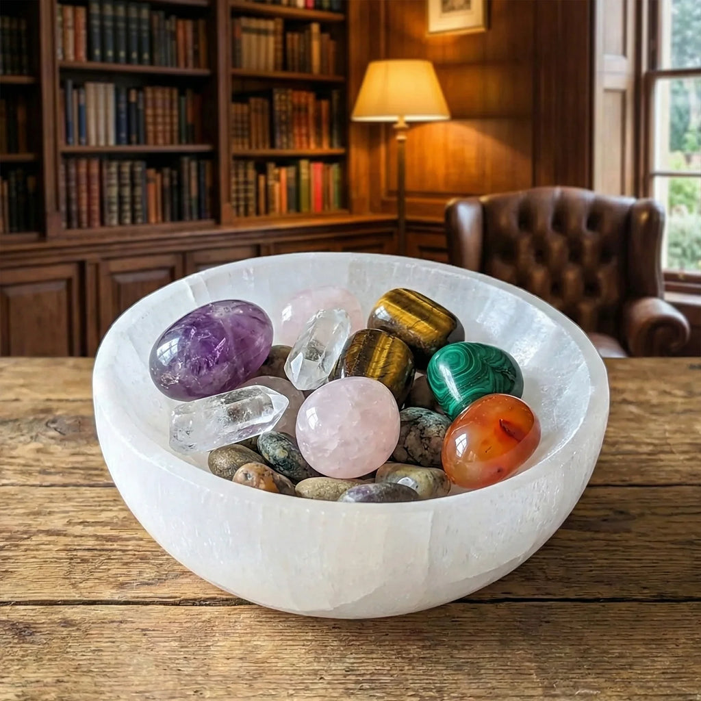 Selenite Bowl Round Shape Natural Crystal