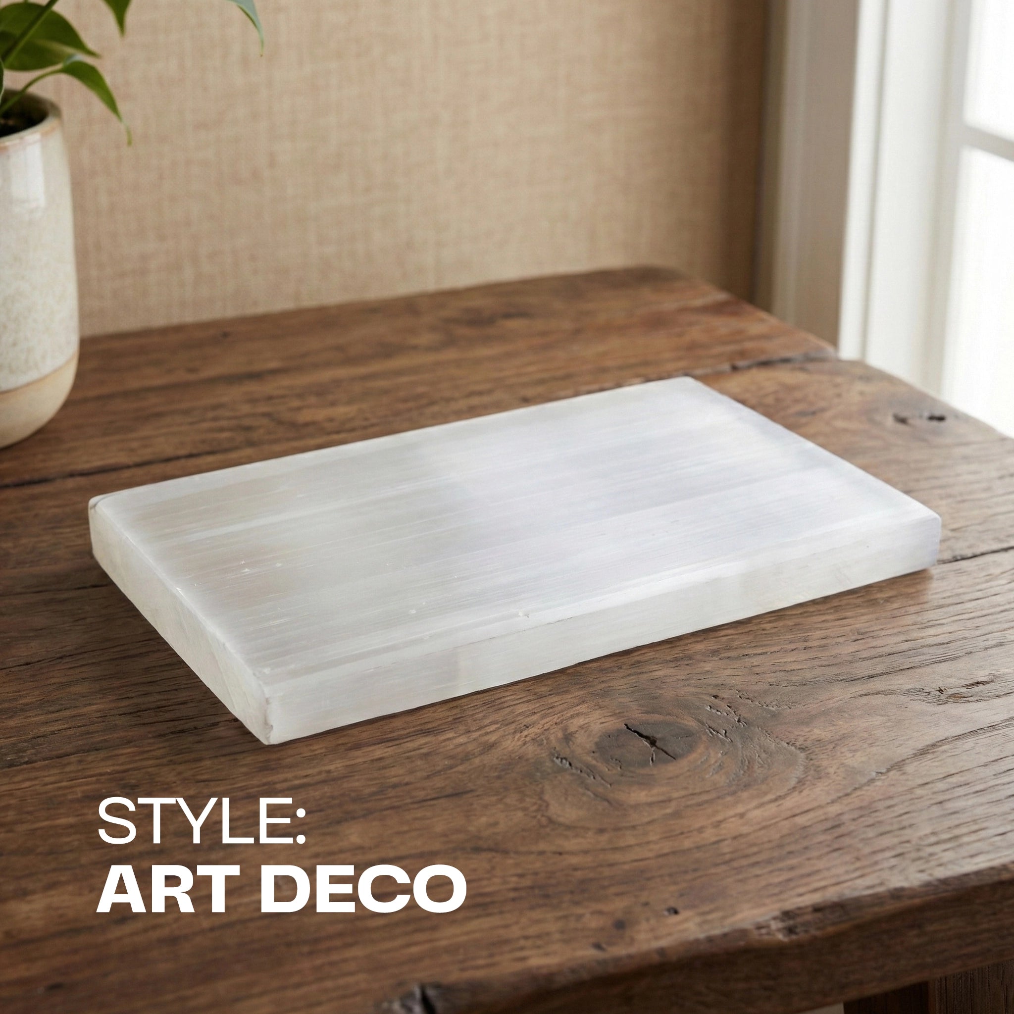 Selenite Crystal Charging Plate for Healing Energy