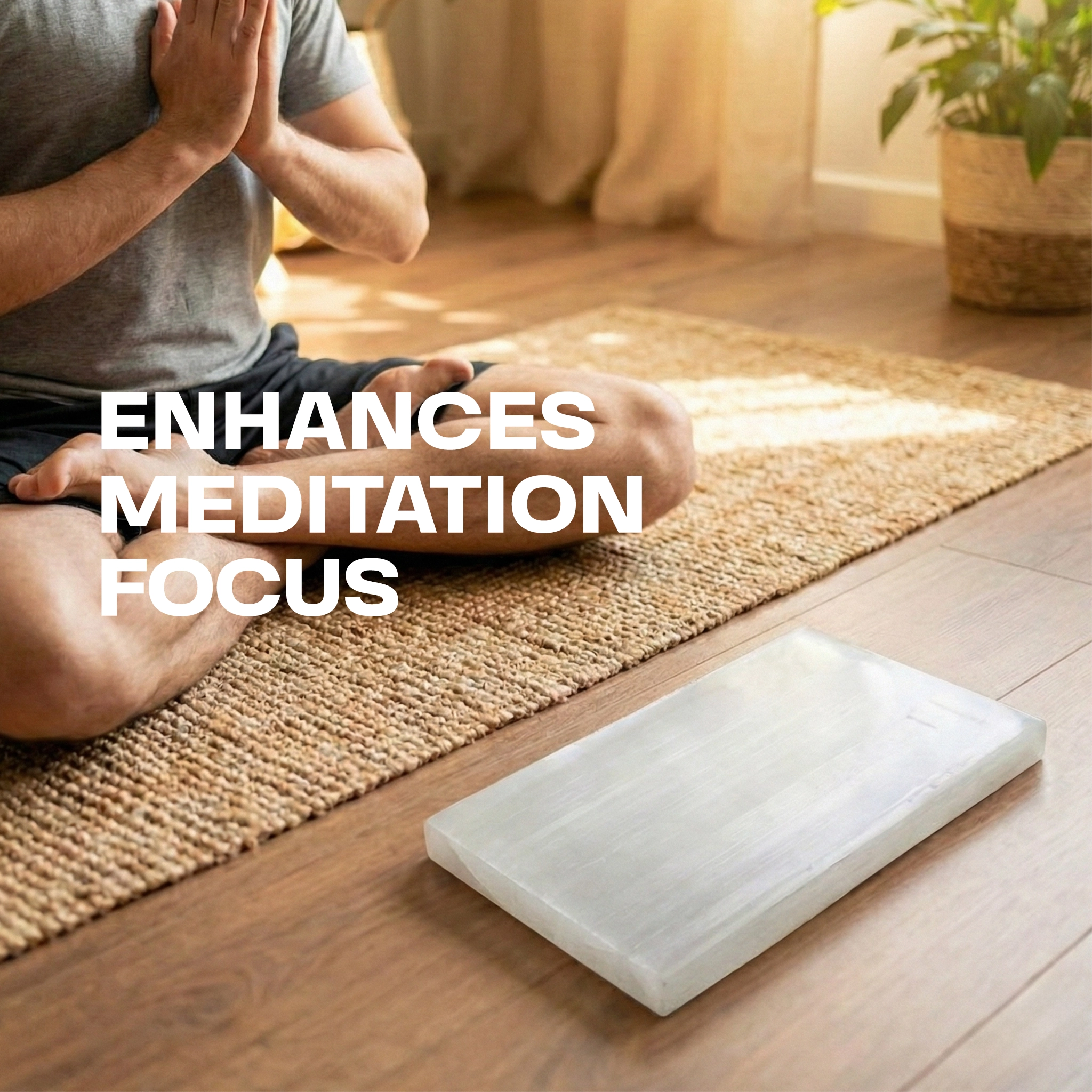 Selenite Crystal Charging Plate for Healing Energy