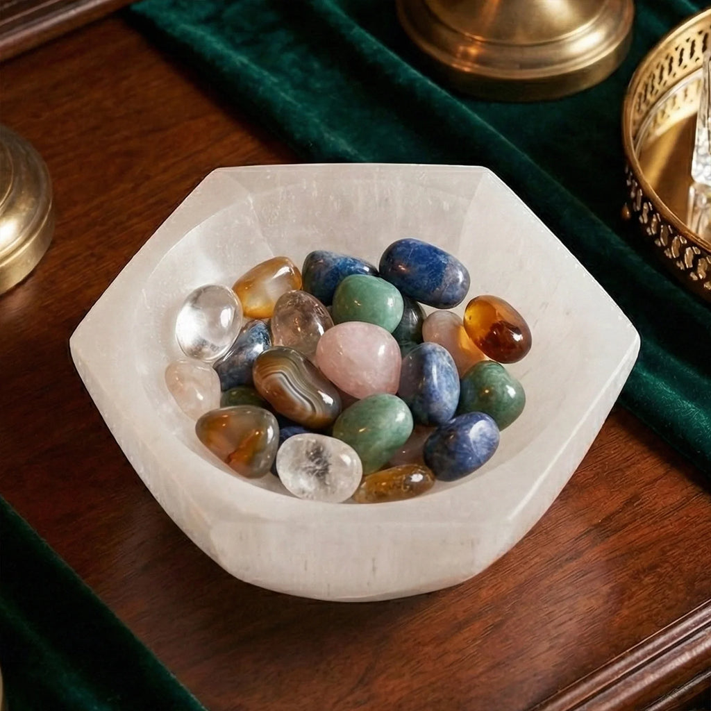 Selenite Bowl Hexagon Shape