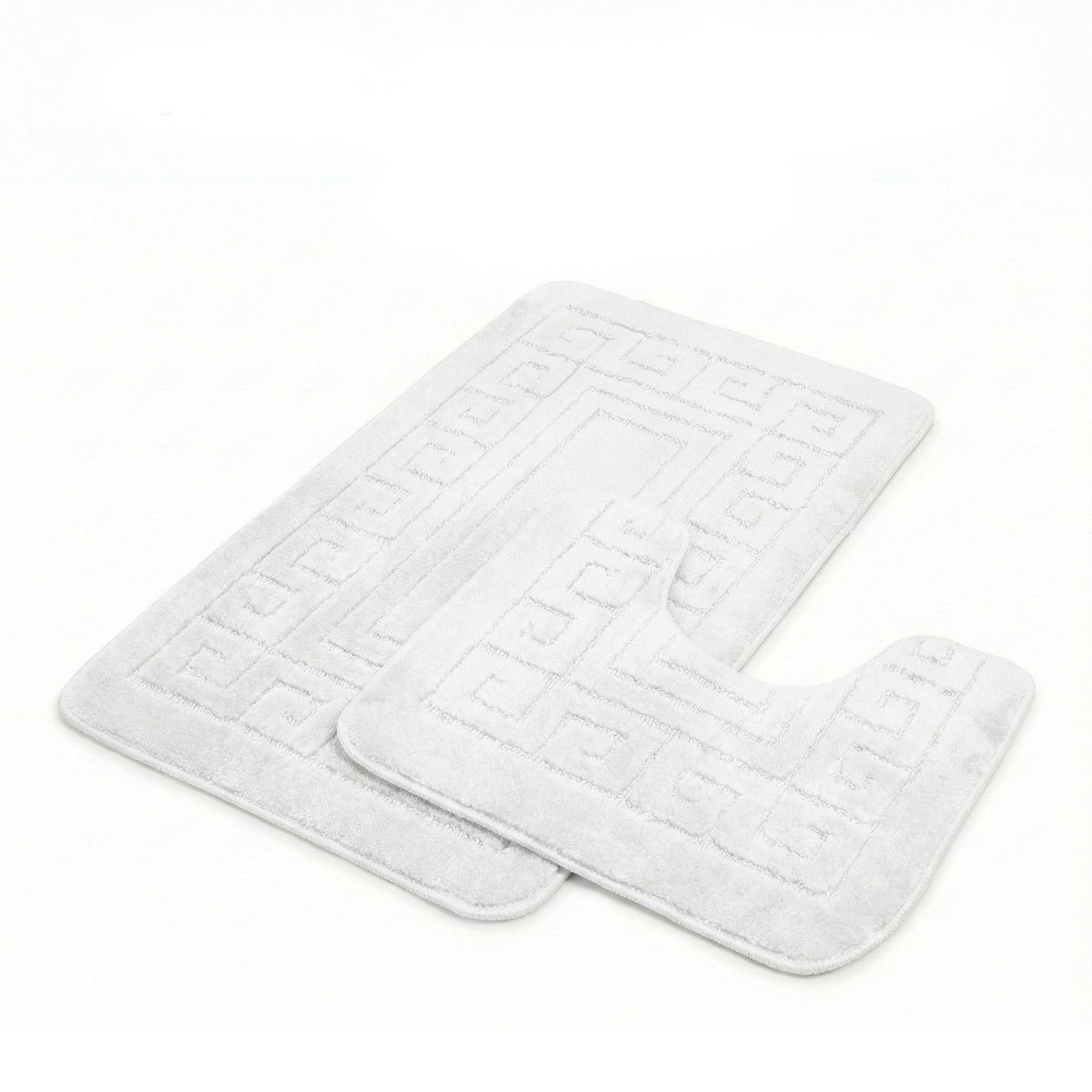 Machine Washable Bath Mat Set for Commode