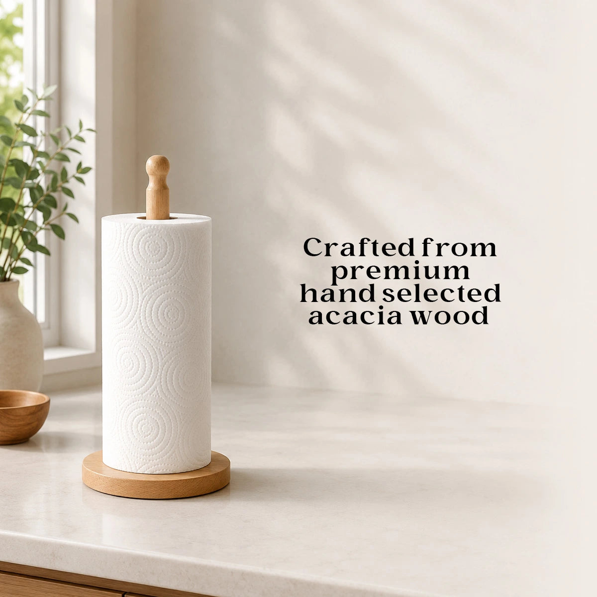 Wooden Paper Towel Holder