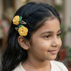 Hand Crocheted Rose Flower Hair Clips - 6/12 Pcs Set